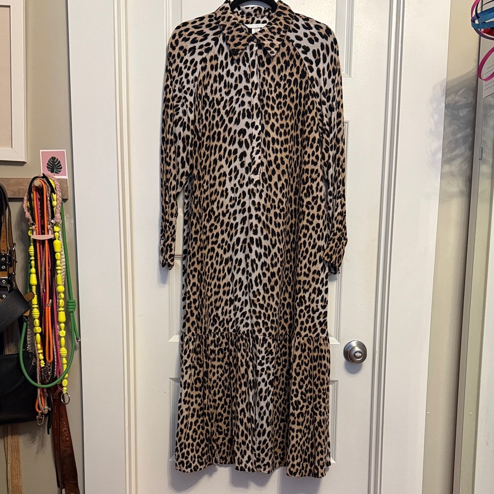 H&M Animal Print Long Sleeve Dress